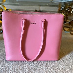 Furla tote bubblegum pink.